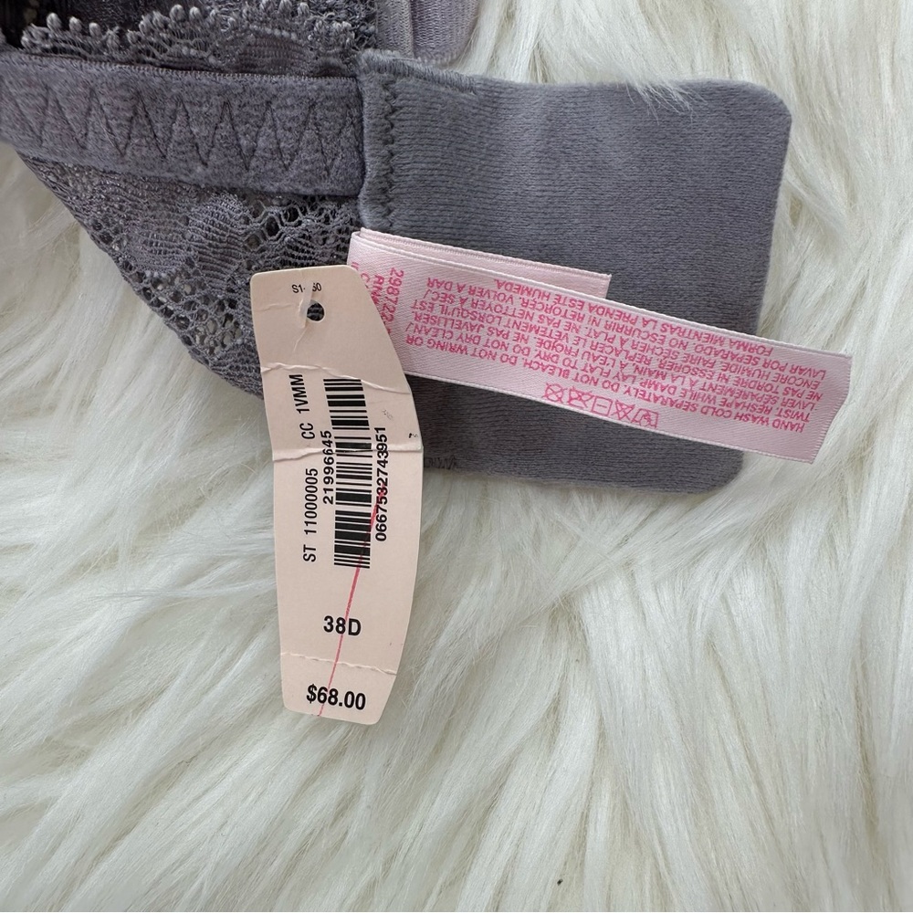 Dream Angels Demi Bra | Lace Embellished Bra in Gray & Lavender 🩶 - Picture 9 of 12